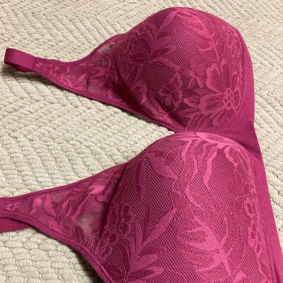 BALI Breathe Plus Size Raspberry Pink Lace Bra 3XL - Picture 8 of 12